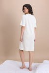 Zivame Harry Potter Knit Cotton Loungewear Dress - Whisper White — thumbnail 3